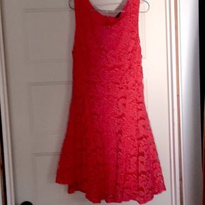 Size 18 coral pink midi dress